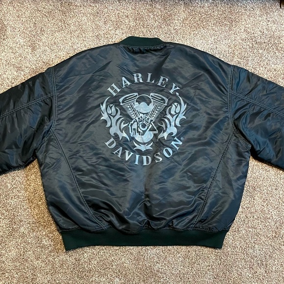 HARLEY-DAVIDSON | Harley-Davidson Authentic Men’s Bomber Jacket | Size: XL - Picture 2 of 7